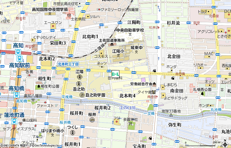 田内コンタクトレンズ付近の地図